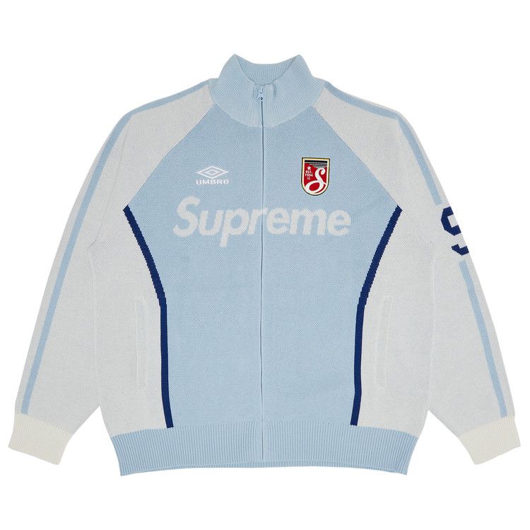 

Свитер Supreme x Umbro Zip Up Sweater, Light Blue
