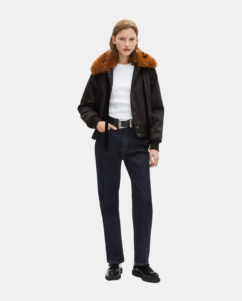 

Женская сатиновая куртка The Kooples, черный