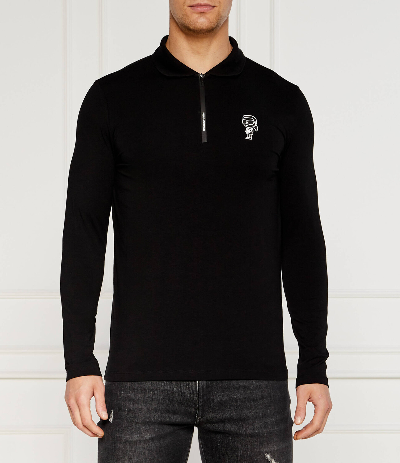 

Поло Karl Lagerfeld Regular Fit, черный