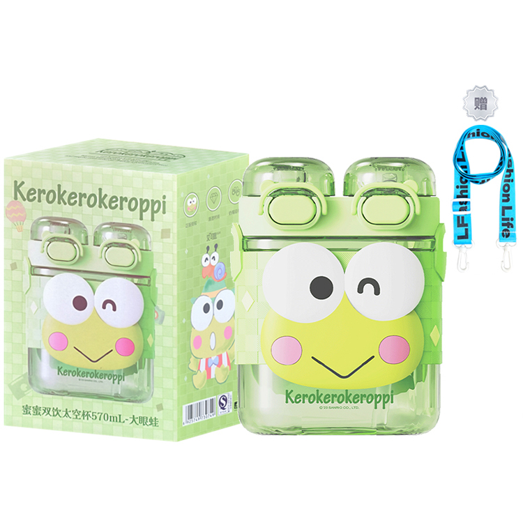 

Пластиковые стаканы для воды Sanrio, Bigeye Frog Tumbler + Lflife Bucket Strap