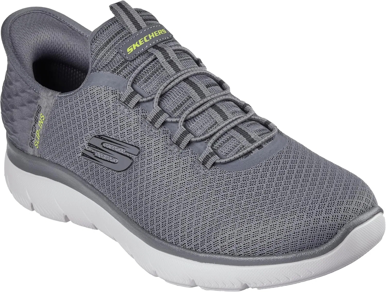 Кроссовки мужские Skechers Summits High Range Hands Free Slip-in, угольный — фото 4
