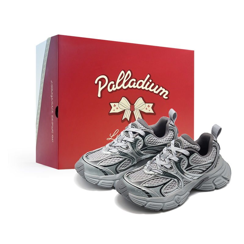 

Palladium Паллаэйффел низкие массивные кроссовки унисекс серый серый розовый, цвет Gray/Gray/Pink