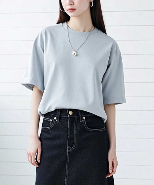 

Футболка с коротким рукавом, высококачественный хлопок, 6.2 унции (176 г) United Athle, серо-голубой