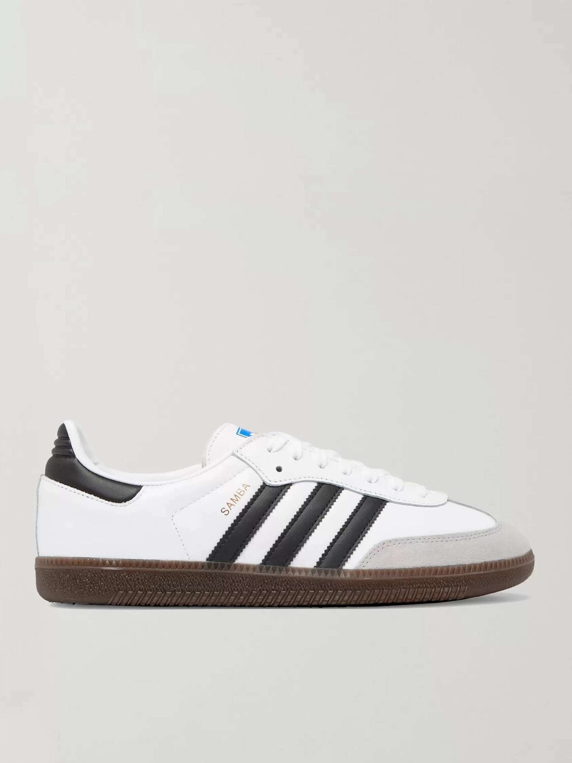 

Кожаные кроссовки Samba с замшевой отделкой ADIDAS ORIGINALS, белый