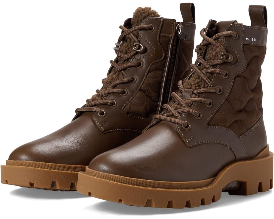 

Ботинки COACH CitySole Shearling Boot, цвет Bison Brown