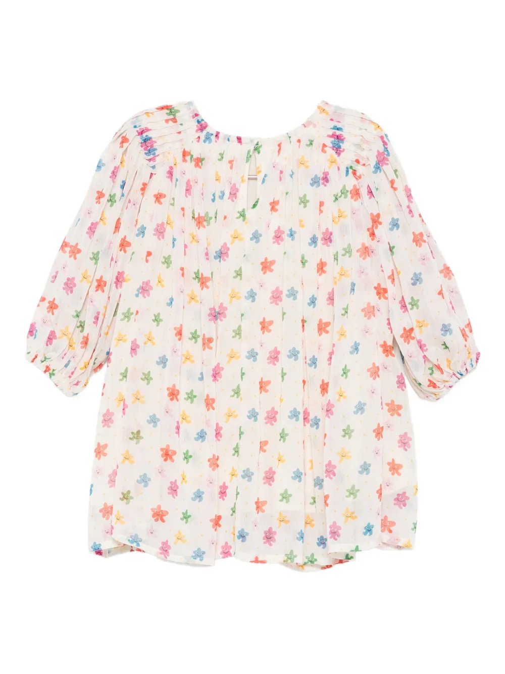 Платье с цветочным принтом (комплект из двух) Stella McCartney Kids, белый — фото 2