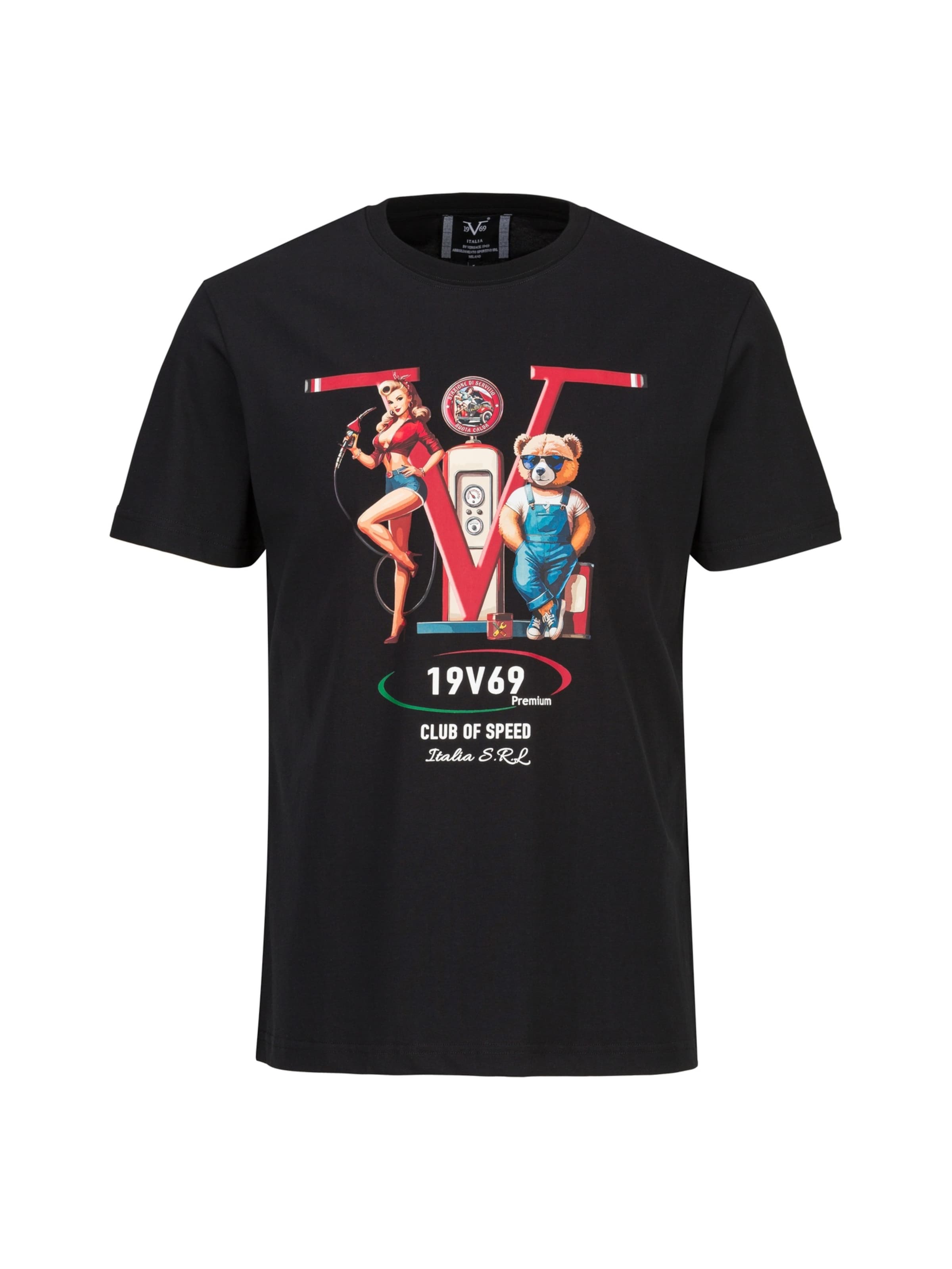 

19V69 ITALIA Футболка 'RAFAEL RACING' в черном цвете