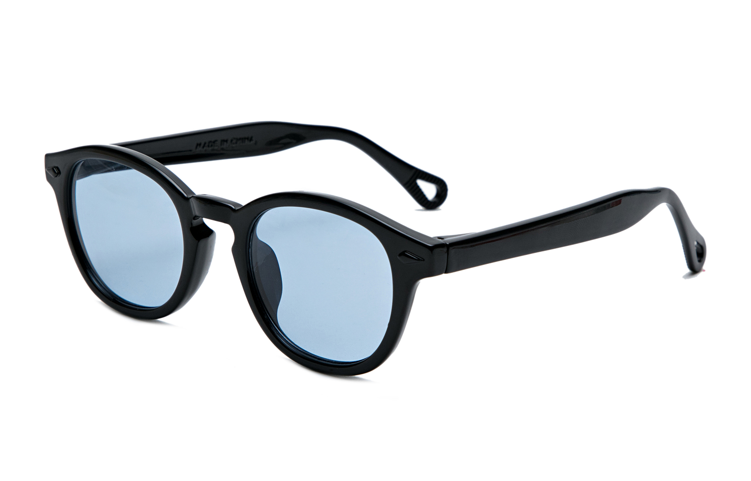 

The MAD HATcher Овальные солнцезащитные очки TR90 унисекс, Black Frame with Blue Polarized Lens