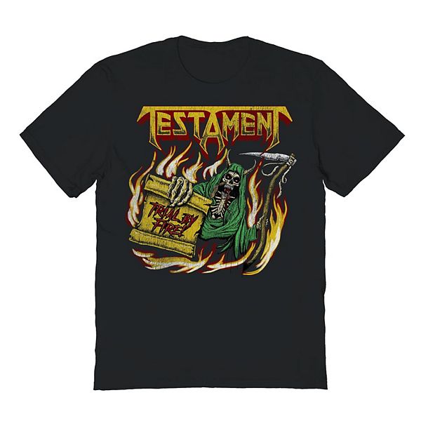 

Мужская футболка с принтом Testament Trial by Fire Licensed Character
