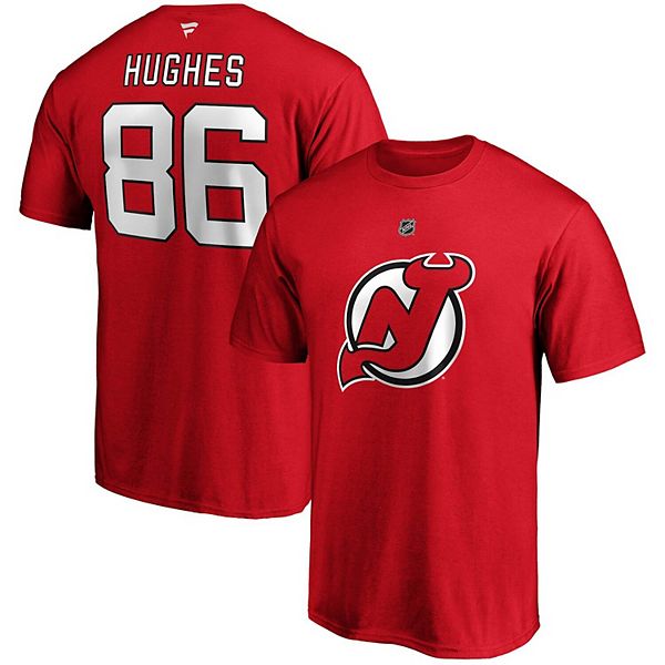 

Футболка New Jersey Devils с именем и номером Jack Hughes, красная, размера Big & Tall Unbranded