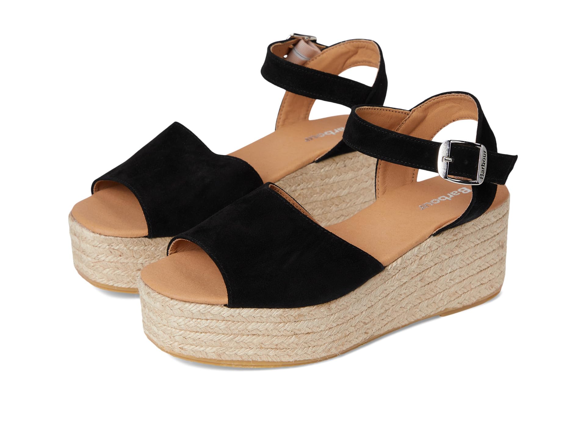 Сандалии Barbour Barbour Aspen Espadrille Wedge, черный