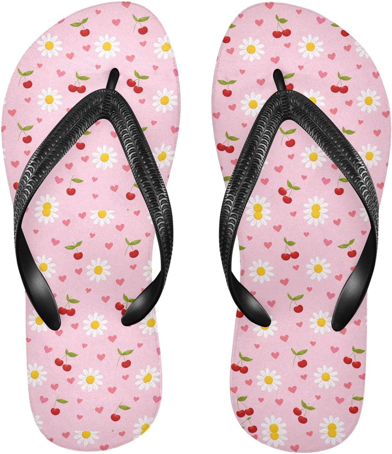 

Женские и мужские пляжные шлепанцы Daisy Cherry Pink, летние повседневные сандалии для душа 20861955 Kfbe