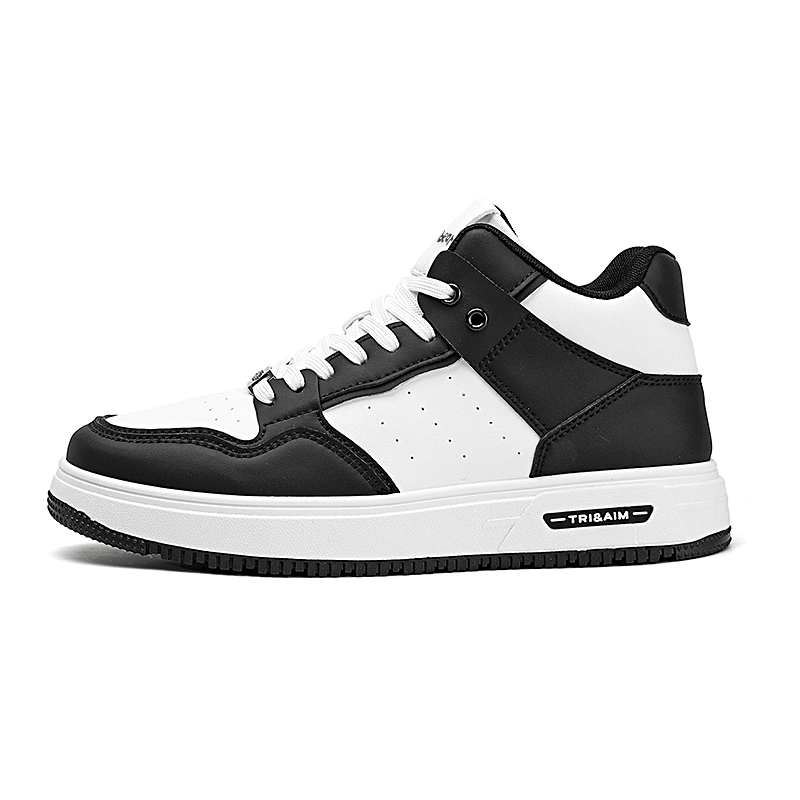 

Высокие кроссовки для скейтбординга, мужская коробка Budding Bear, White Black