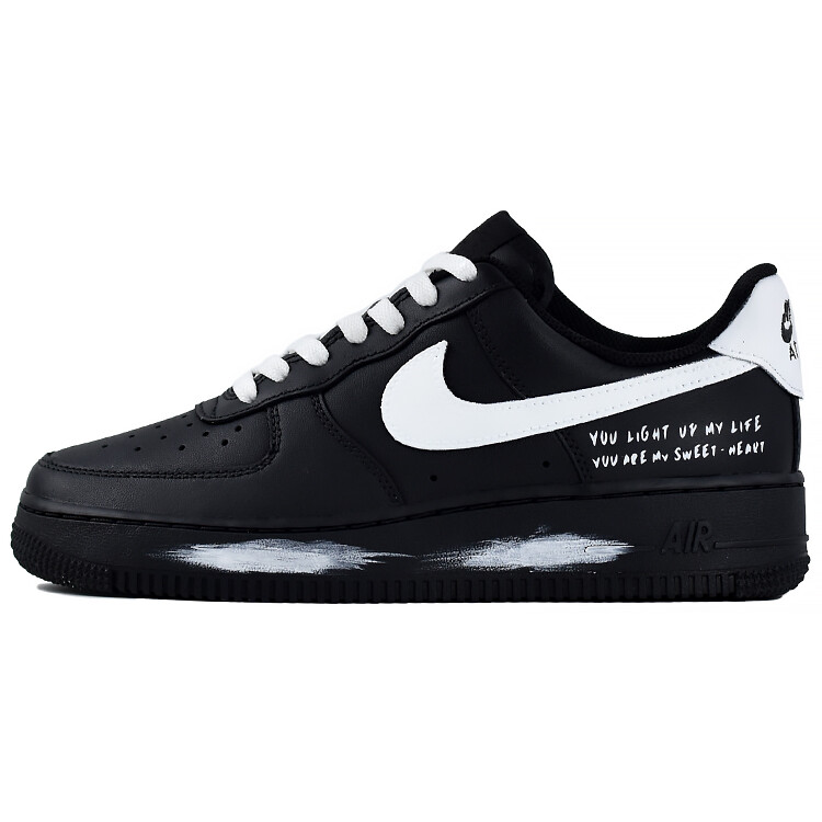 

Кроссовки Nike Air Force 1 Skateboard Shoes Women's Low-Top Black White, Черный, Кроссовки Nike Air Force 1 Skateboard Shoes Women's Low-Top Black White