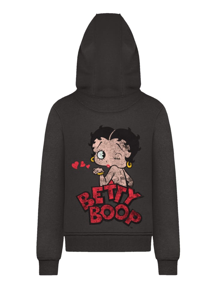 

Толстовка с капюшоном Betty Boop Faded Graphic черного цвета F4NT4STIC