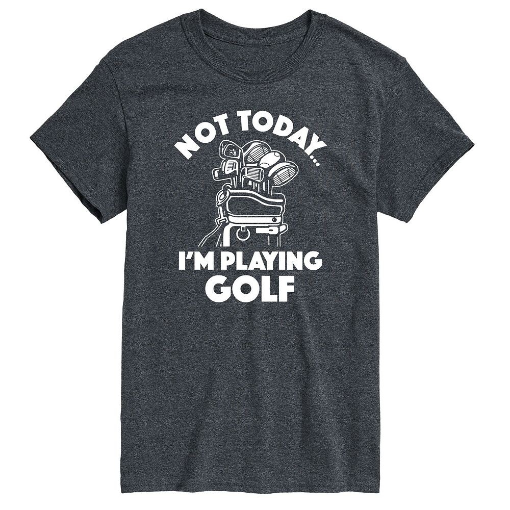 

Мужская футболка с рисунком Not Today Im Playing Golf Licensed Character, цвет Heather Gray