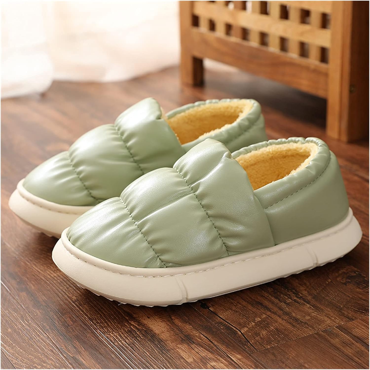 

Мужские домашние тапочки хлопковые, подошва EVA, легкие, верх из ПУ, хлопковые домашние тапочки для мужчин и женщин, женские тапочки (Цвет: B, Размер: 40-41) Hasmi, 40-41 B