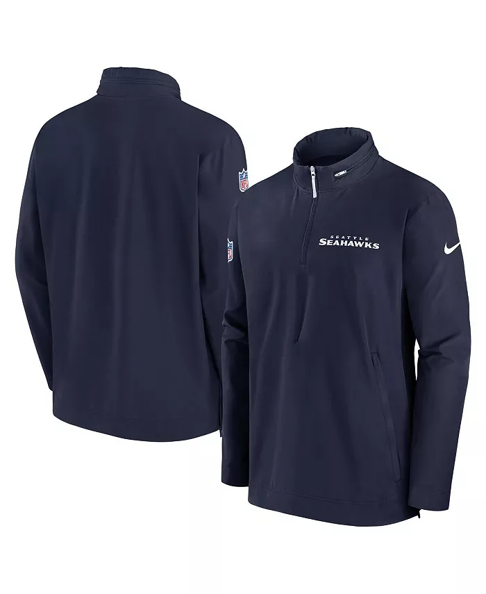 

Мужская полузастегивающаяся куртка Seattle Seahawks цвета колледж-нави Nike