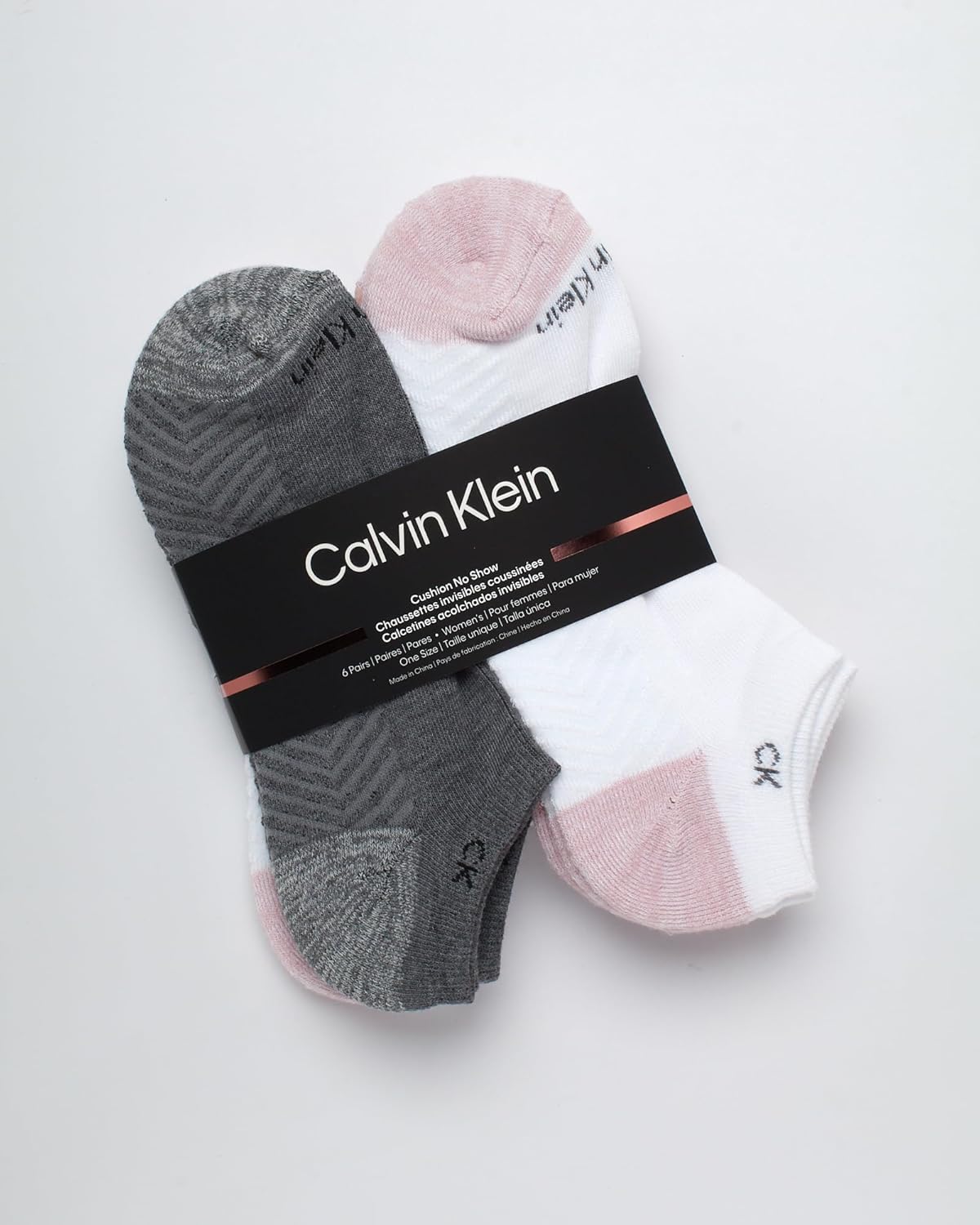 Женские носки Calvin Klein, непромокаемые, 6 пар, мягкие, комфортные, спортивные, с низким вырезом, для женщин (размер обуви: 4-10), Heather Grey — фото 2