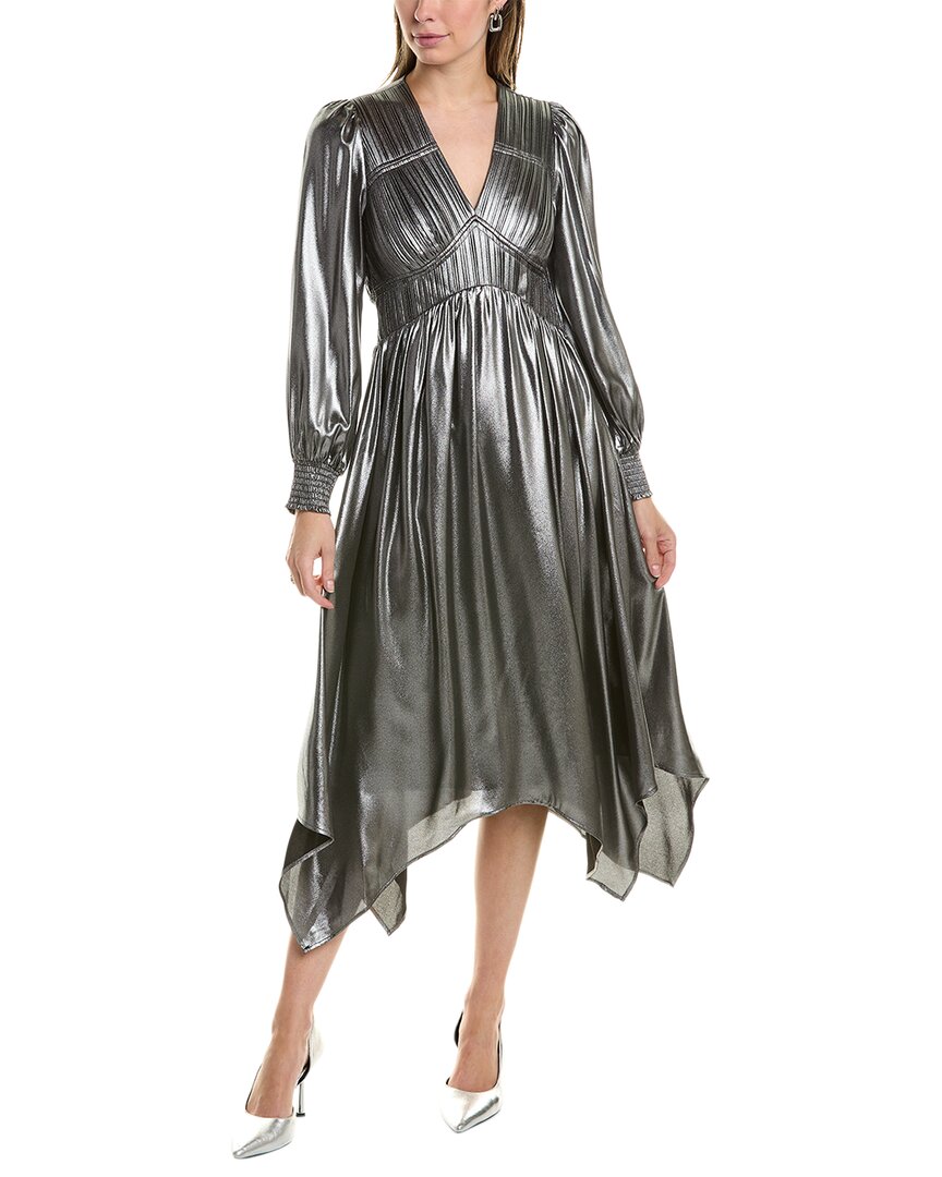 

Платье миди Estelle от AllSaints All Saints, металлик