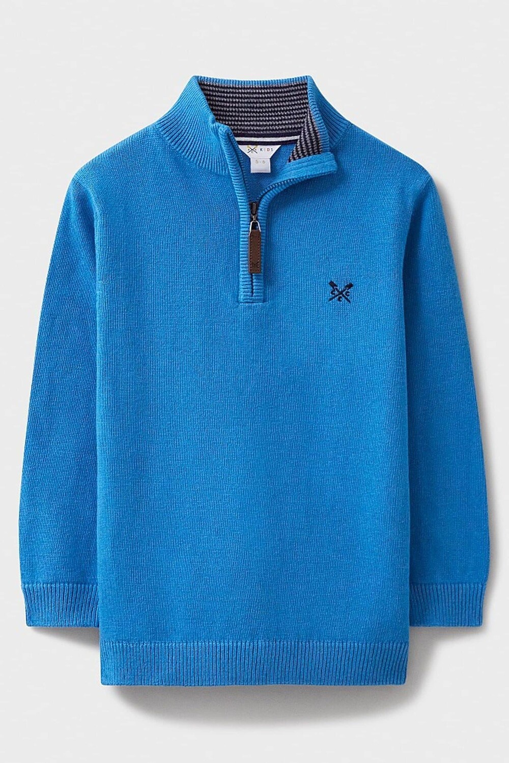 

Одежда для экипажа, 100% хлопок, джемпер на молнии до половины длины Crew Clothing Company, синий