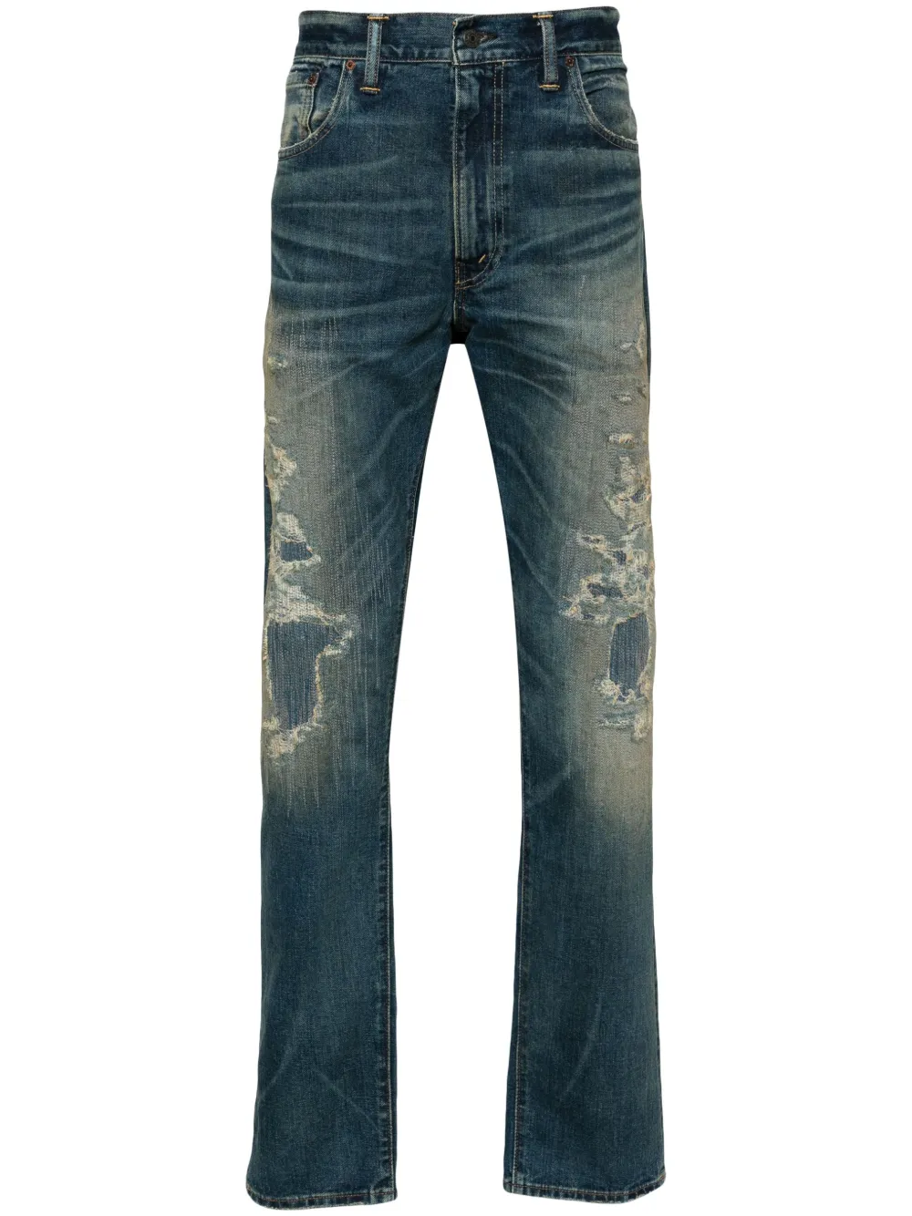 

Джинсы с эффектом потертости Ralph Lauren Collection, синий