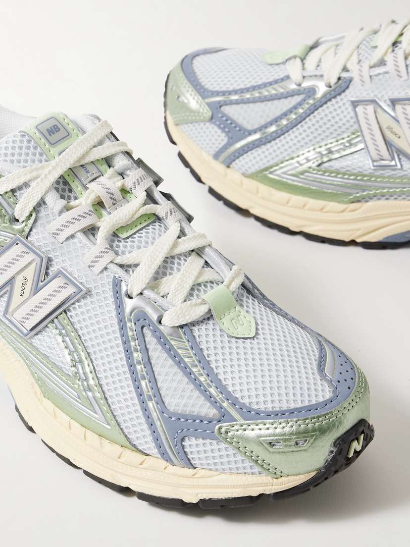 Кроссовки 1906R из металлизированной кожи и замши New Balance, голубой — фото 4
