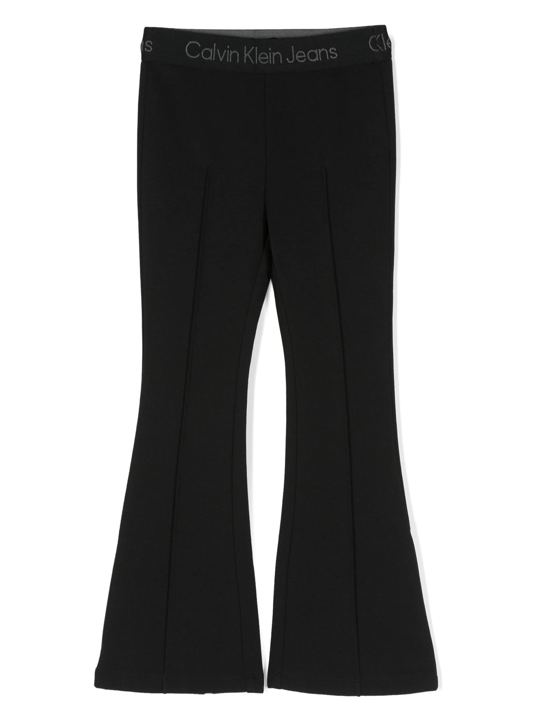 

Расклешенные брюки с логотипом Calvin Klein Kids, черный