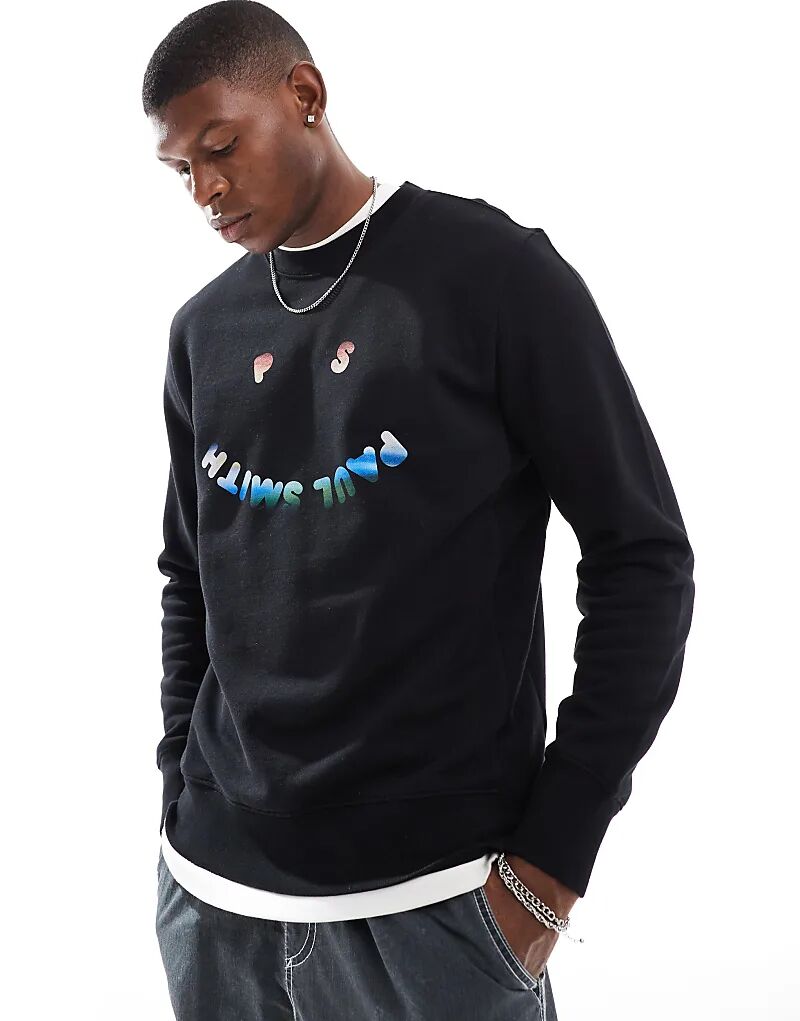 

Толстовка с логотипом happy черного цвета PS Paul Smith