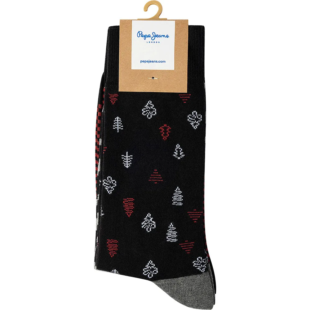 

Носки 3 шт Pepe Jeans Xmas Tree crew, черный