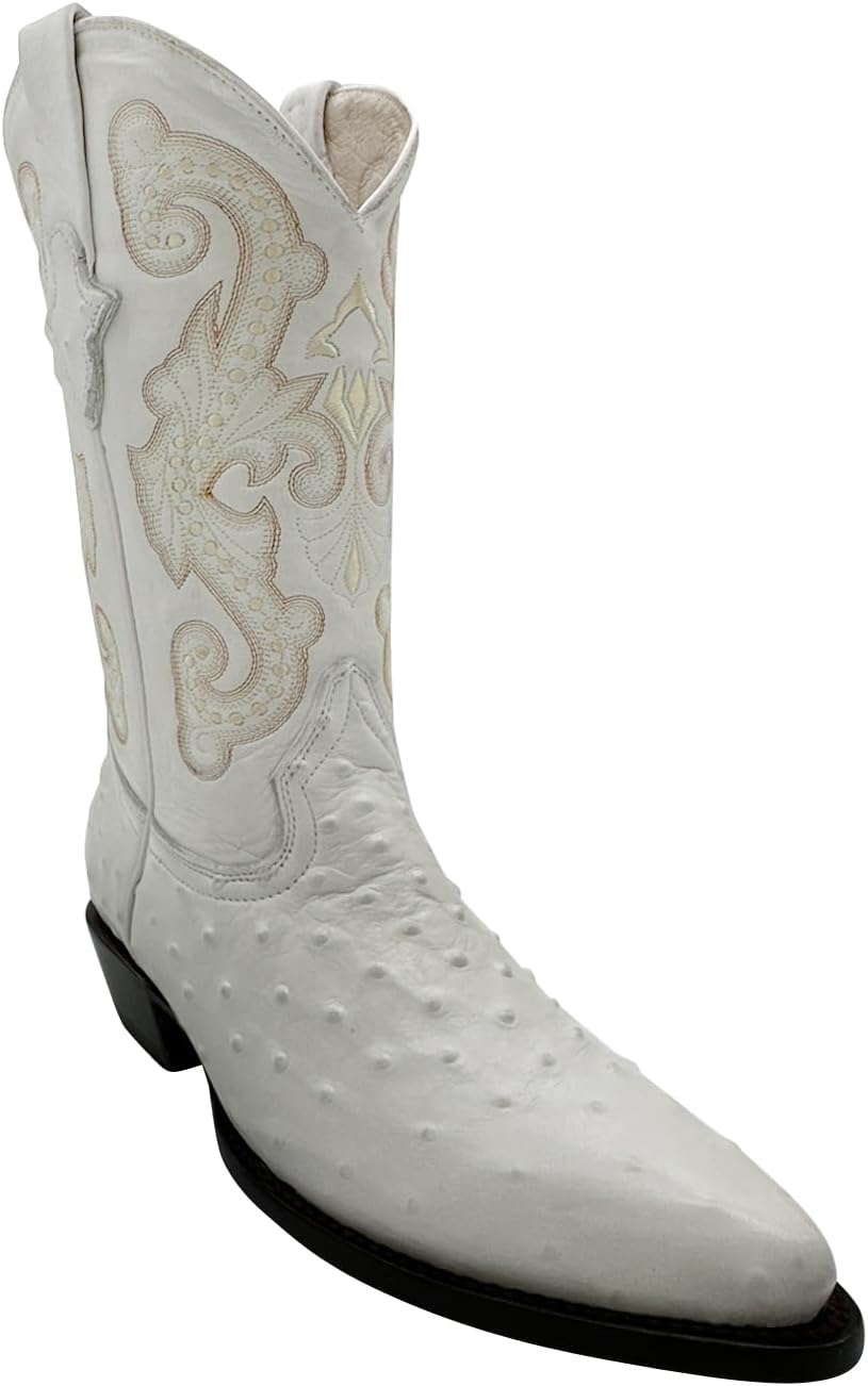 

Мужские вестерн-сапоги Western Shops с кожей страуса и заостренным носком The Western Shops, белый