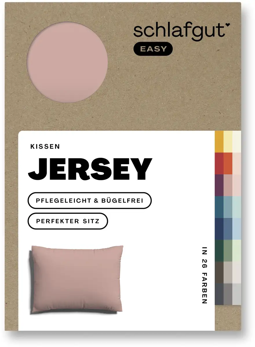 

Наволочка Schlafgut "EASY Jersey", (1 шт.), наволочка на молнии, мягкая и впитывающая, наволочка 70х90 см, фиолетовый
