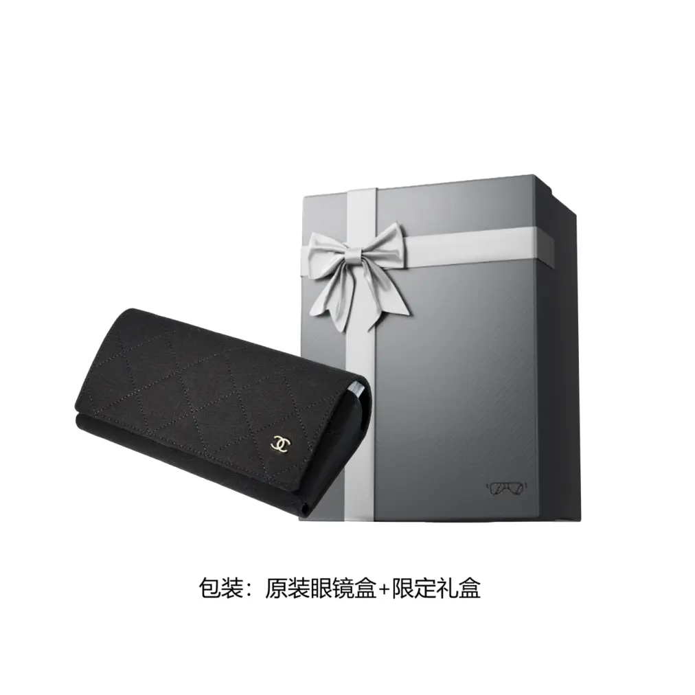 CHANEL Солнцезащитные очки с пластиковой оправой неправильной формы унисекс, Black — фото 4