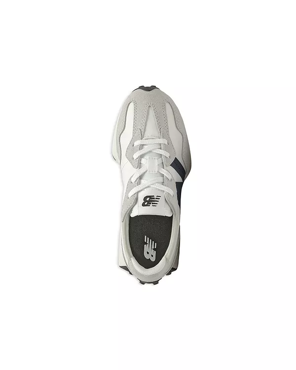 Детские беговые кроссовки на шнуровке 327 для малышей. New Balance, серый — фото 3