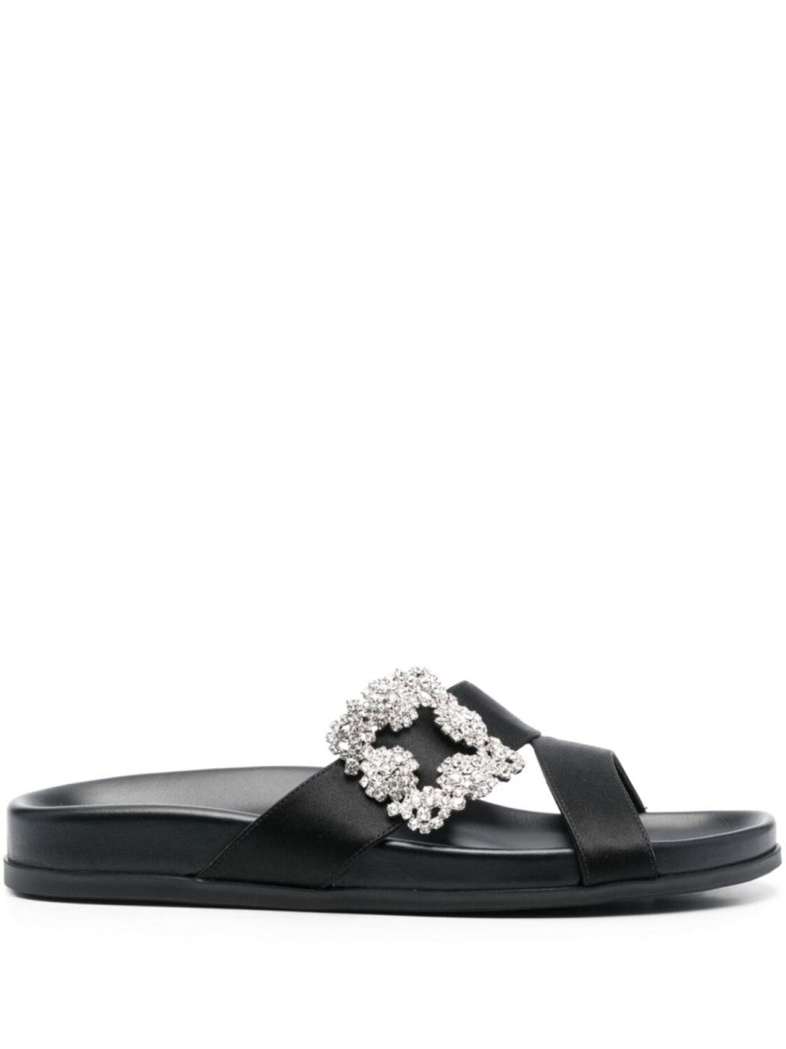 

Manolo Blahnik атласные шлепанцы Chilanghi, черный