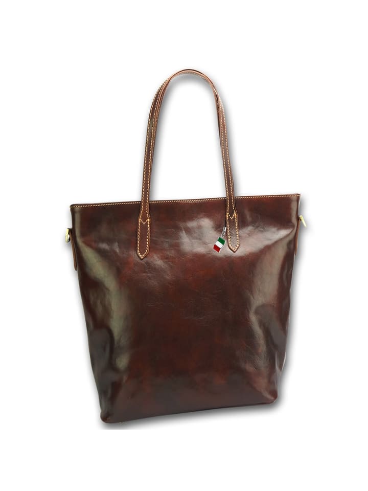 

Кожаная сумка через плечо, шоппер, деловая сумка Florence коричневого цвета, примерно 32 см Florence