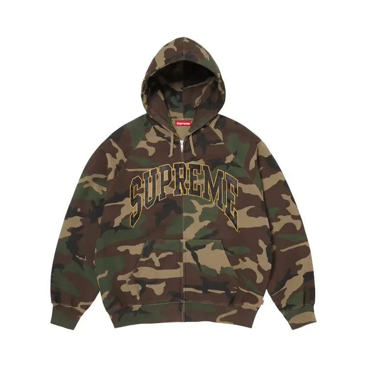 Толстовка Supreme Cracked Raglan Zip Up Hooded Sweatshirt, зеленый