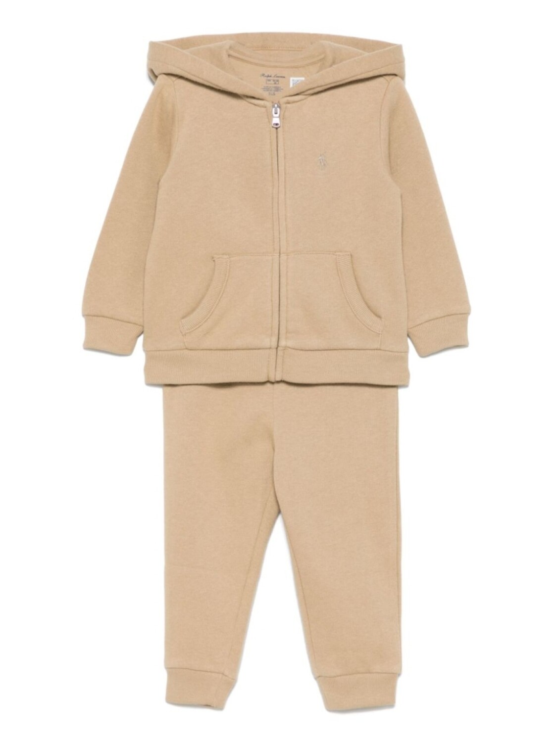 

Детский спортивный костюм на молнии Ralph Lauren Kids, коричневый