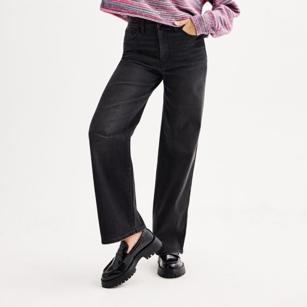 

Джинсы Juniors с высокой талией и широкими штанинами So, цвет black wash