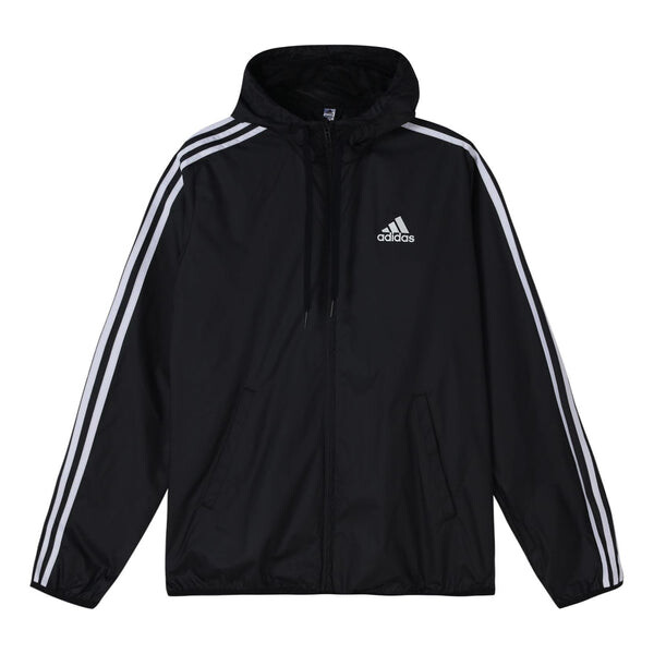 

Куртка adidas Casual Sports Woven hooded Windproof Jacket Black, черный