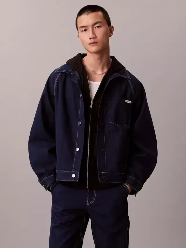 Джинсовая куртка Darted Workwear, цвет Shuriken Calvin Klein