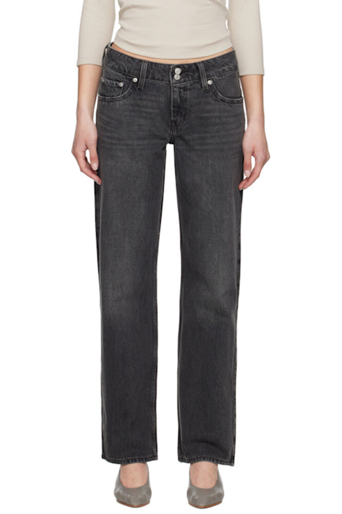 

Черные сверхнизкие свободные джинсы Levi's