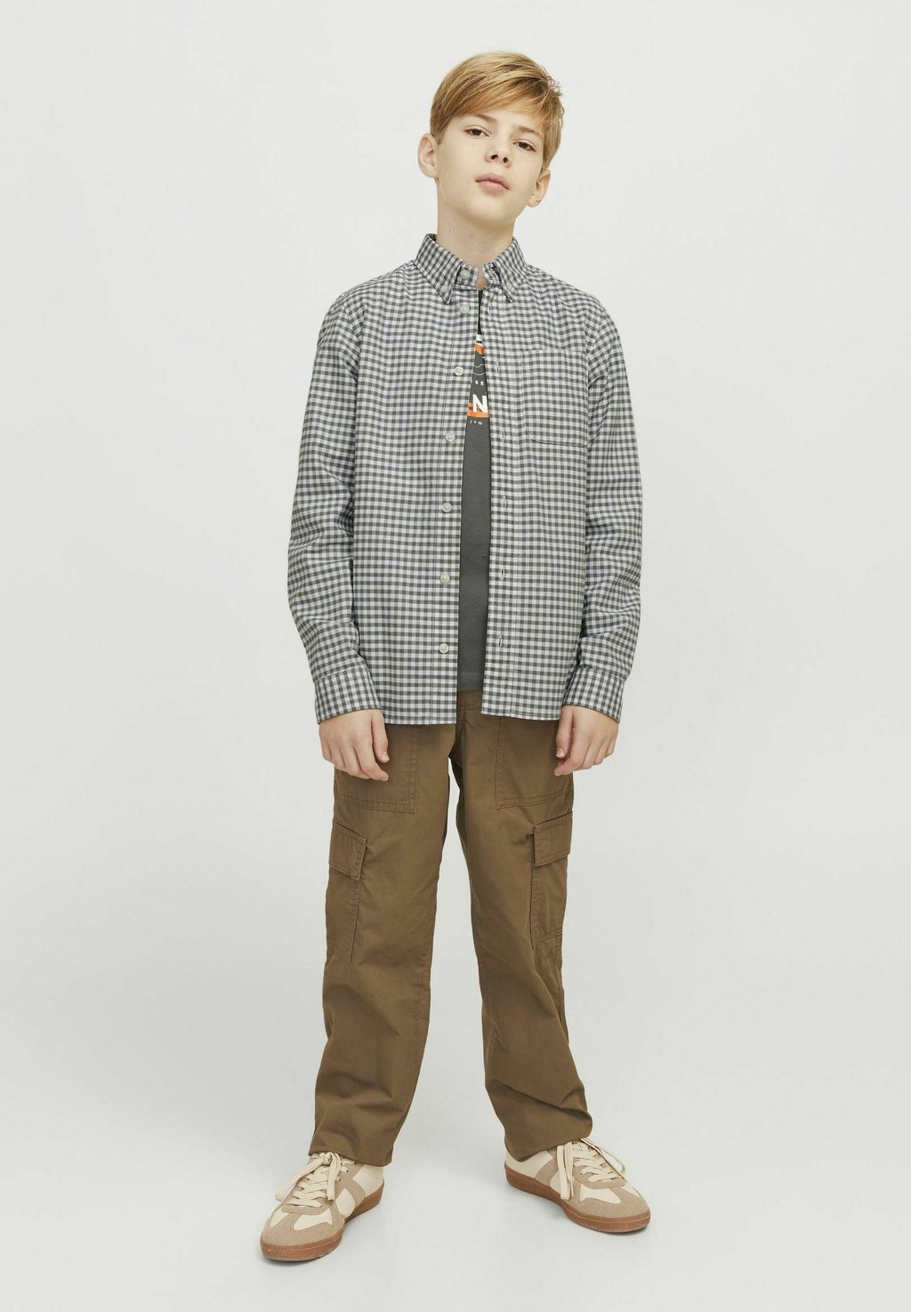 

Повседневная рубашка JUNIOR Jack & Jones Junior, темно-зеленый