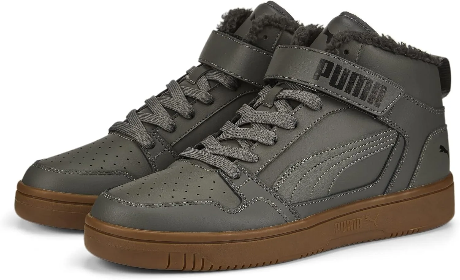 Кроссовки PUMA Unisex Rebound Mid Strap WTR, черный — фото 2