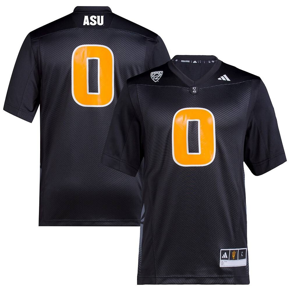 

Мужская футболка adidas #0 Black Arizona State Sun Devils 2023 Premier Premier Adidas, цвет Asu Black