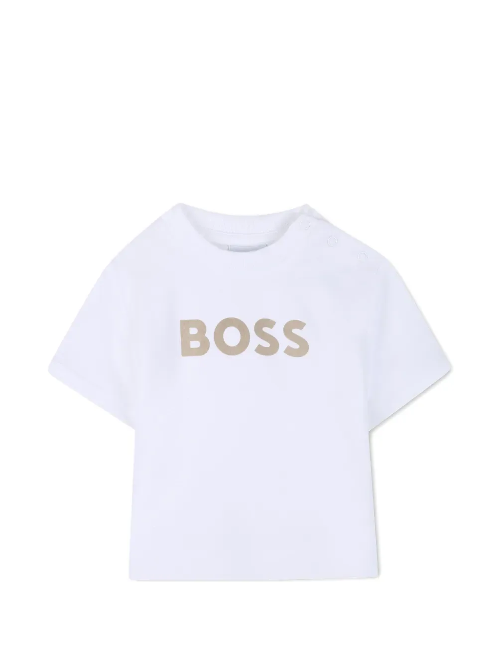 Комплект из топа и шортов в полоску BOSS Kidswear, белый — фото 3
