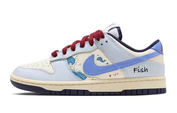 

Кроссовки Nike Dunk Skateboarding Shoes Women's Low-top Blue/Purple, синий