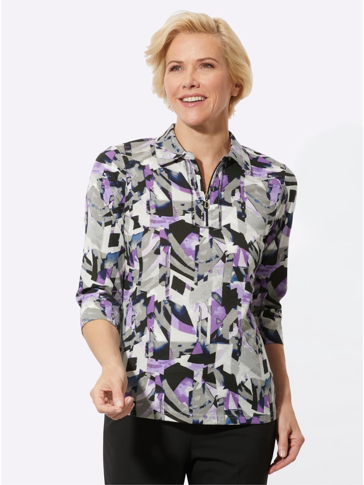 

Рубашка-поло с принтом лаванды и серого камня WITT WEIDEN