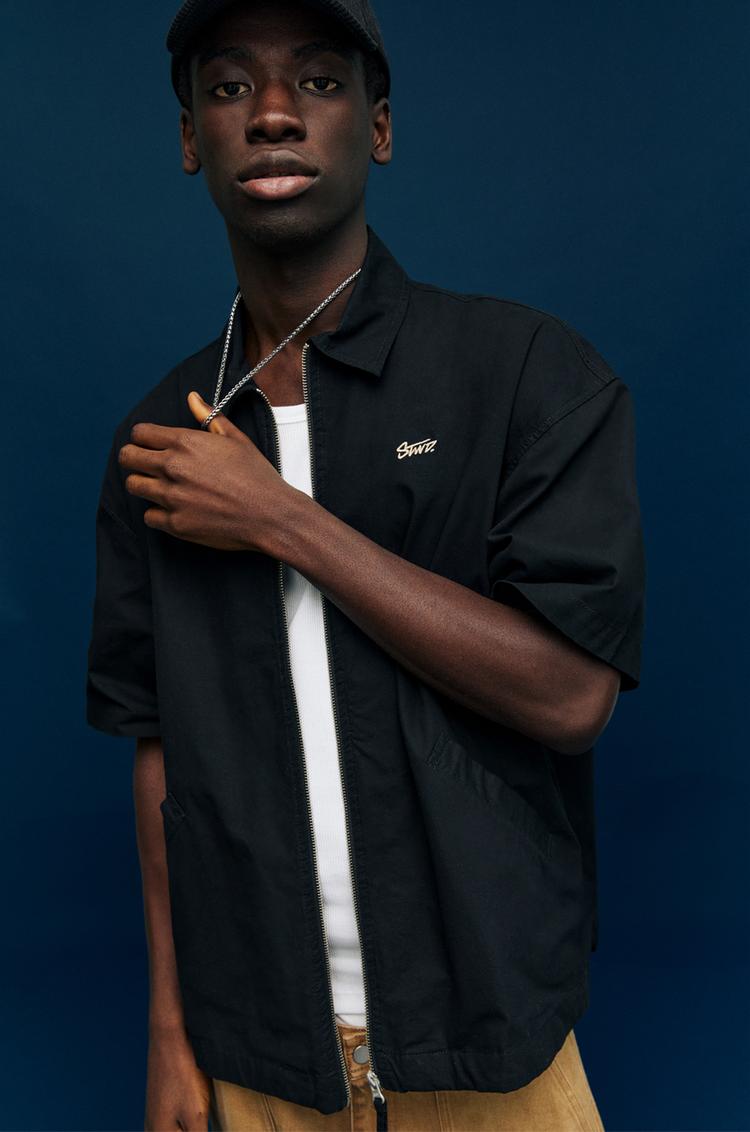 

Куртка с коротким рукавом и застежкой-молнией Pull And Bear, черный