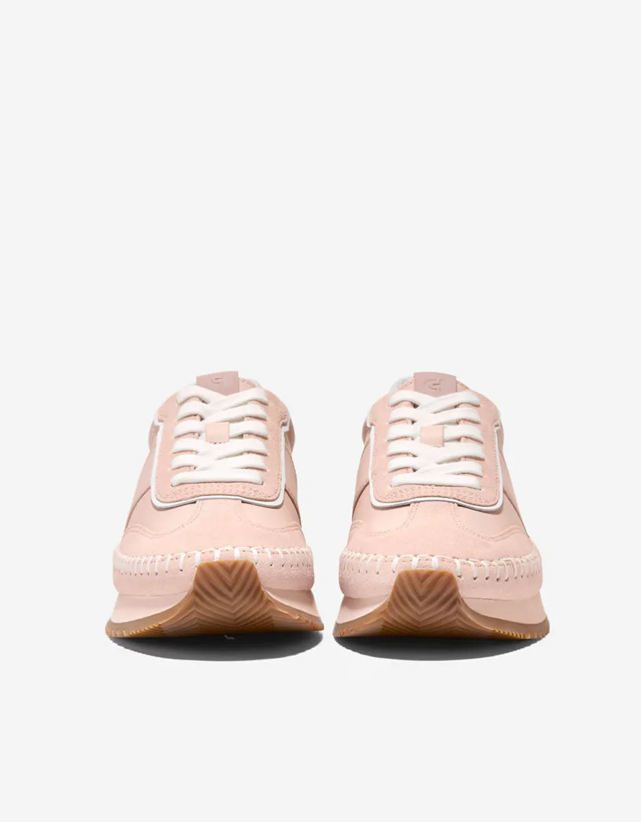 Женские кожаные кеды из кожи и замши Cole Haan, розовый — фото 2